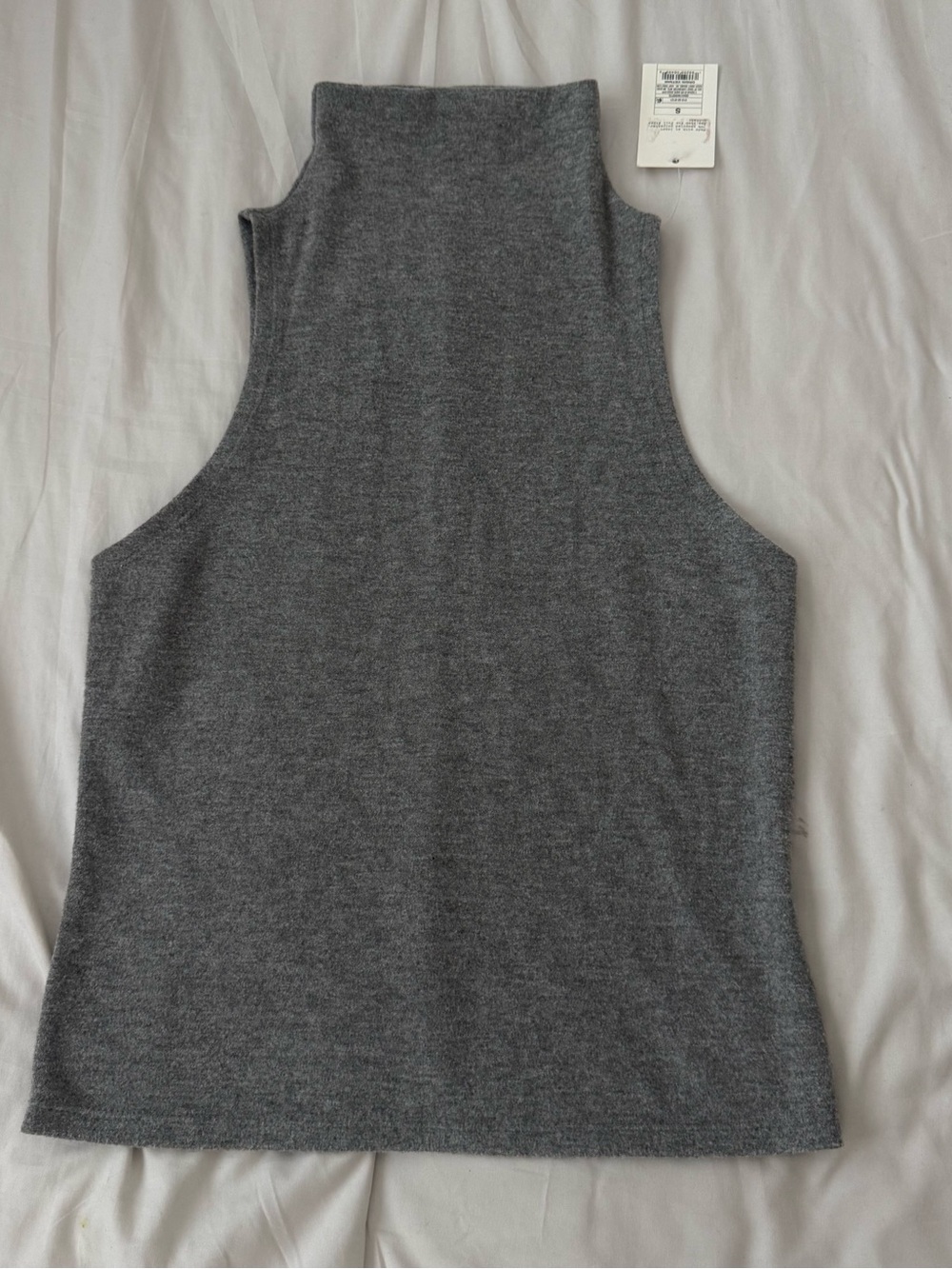 A New Day Mock Neck Sleeveless Knit Tank Top - Gray size S